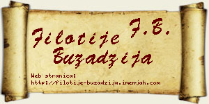 Filotije Buzadžija vizit kartica